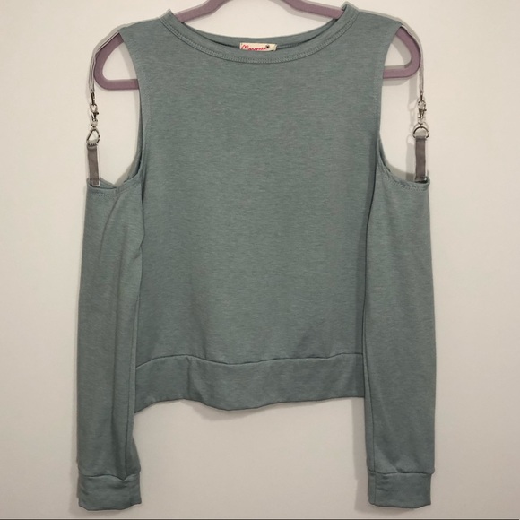 Maronie Tops - Maronie cold shoulder long sleeve top